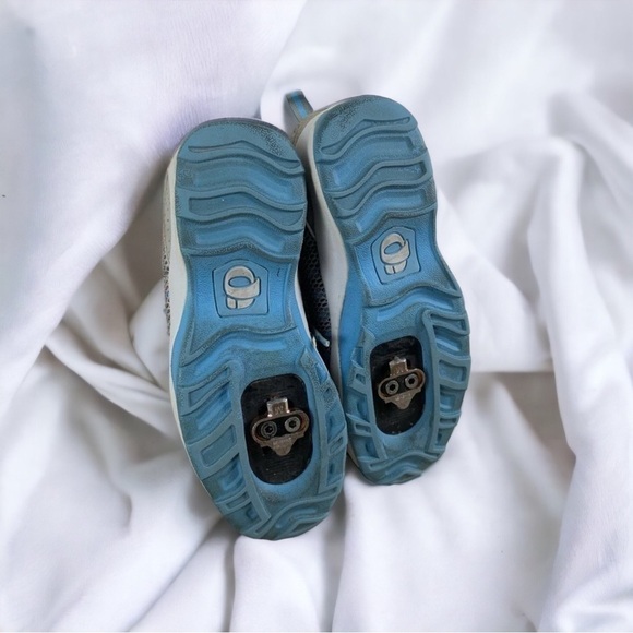 Pearl Izumi Gray Blue 5053 Cycling Lace Up Low Top Mesh Sneakers US 6 Euro 37 - Picture 6 of 9